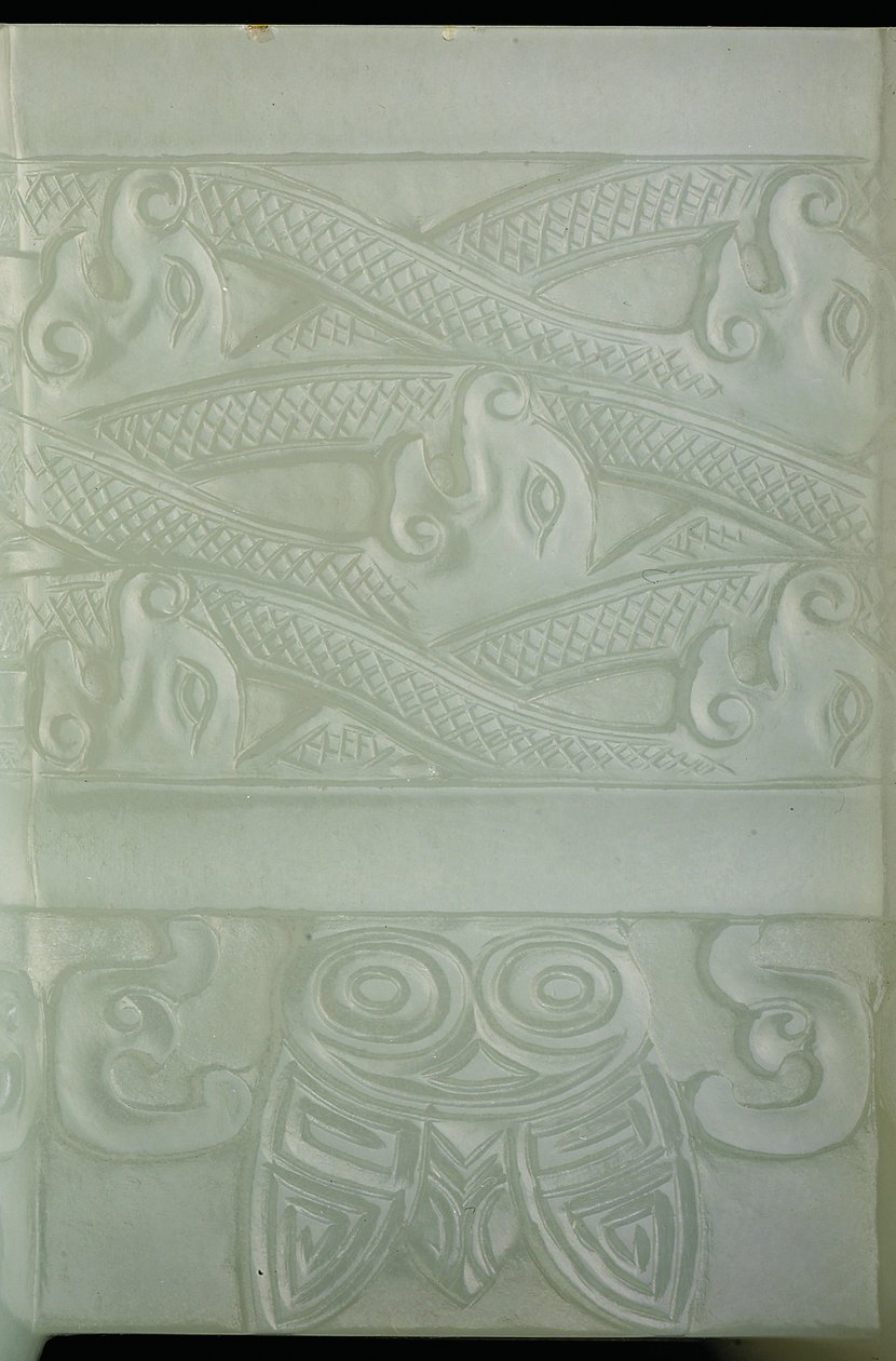 Detail of an archaistic vessel and cover, Tulu, Qianlong Period (detail) by School Chinese