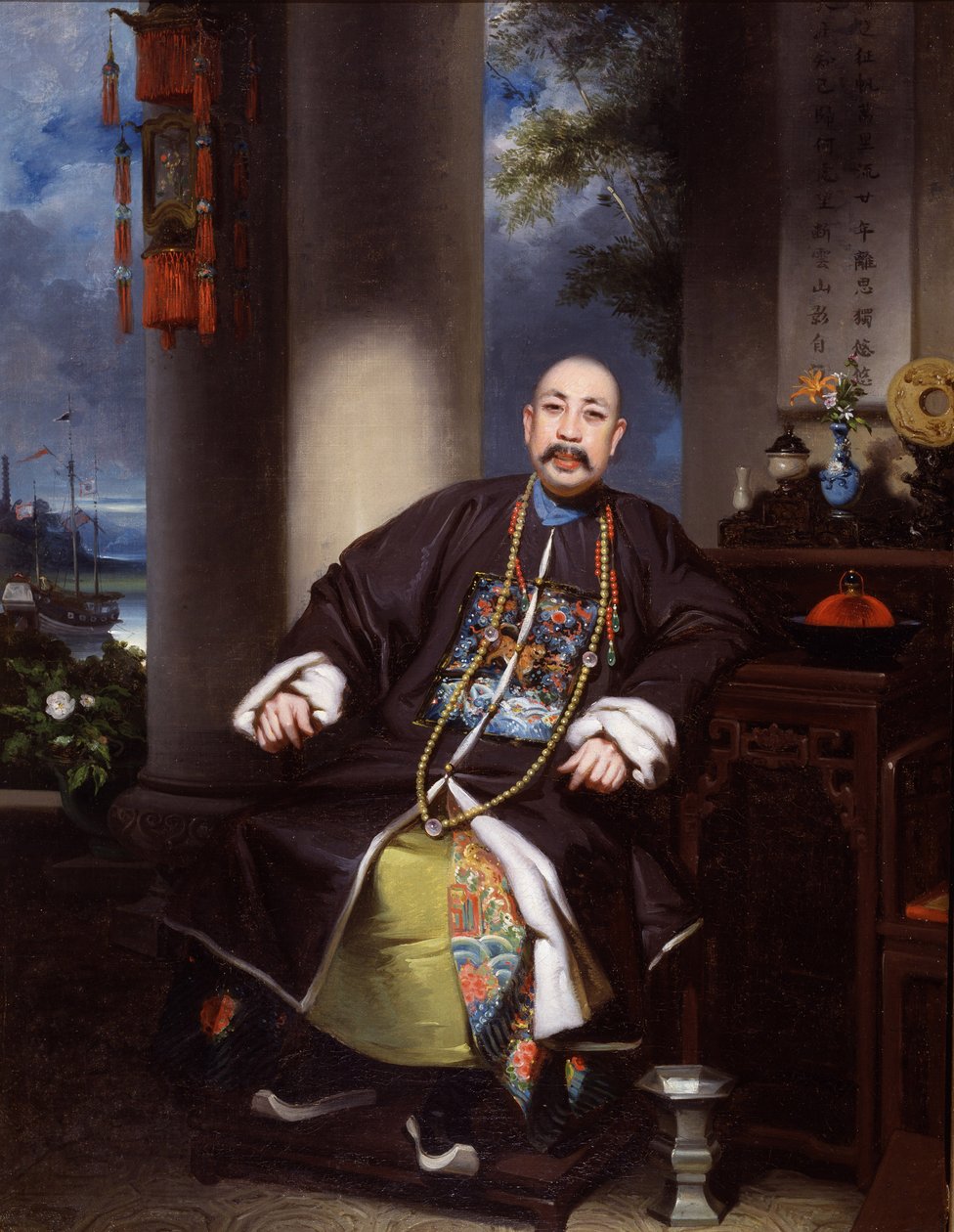 Portrait of Mouqua, Lamqua, c.1840 by School Chinese