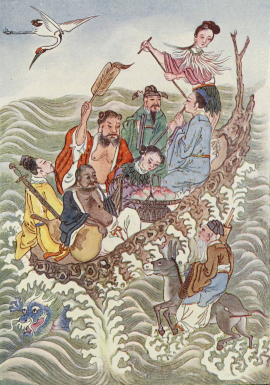 The Eight Immortals crossing the sea by School Chinese