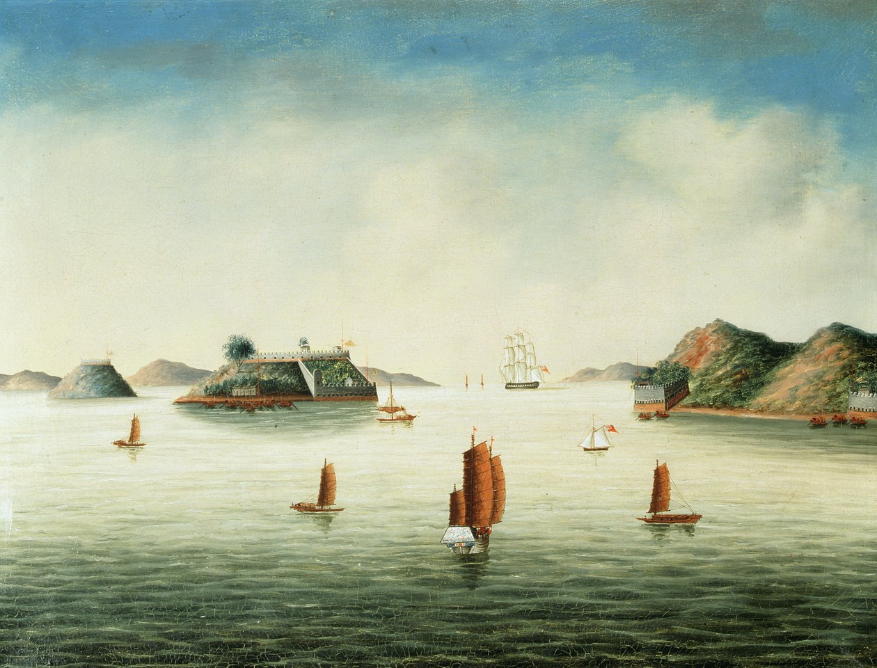 View of Canton Area, c.1850 by School Chinese