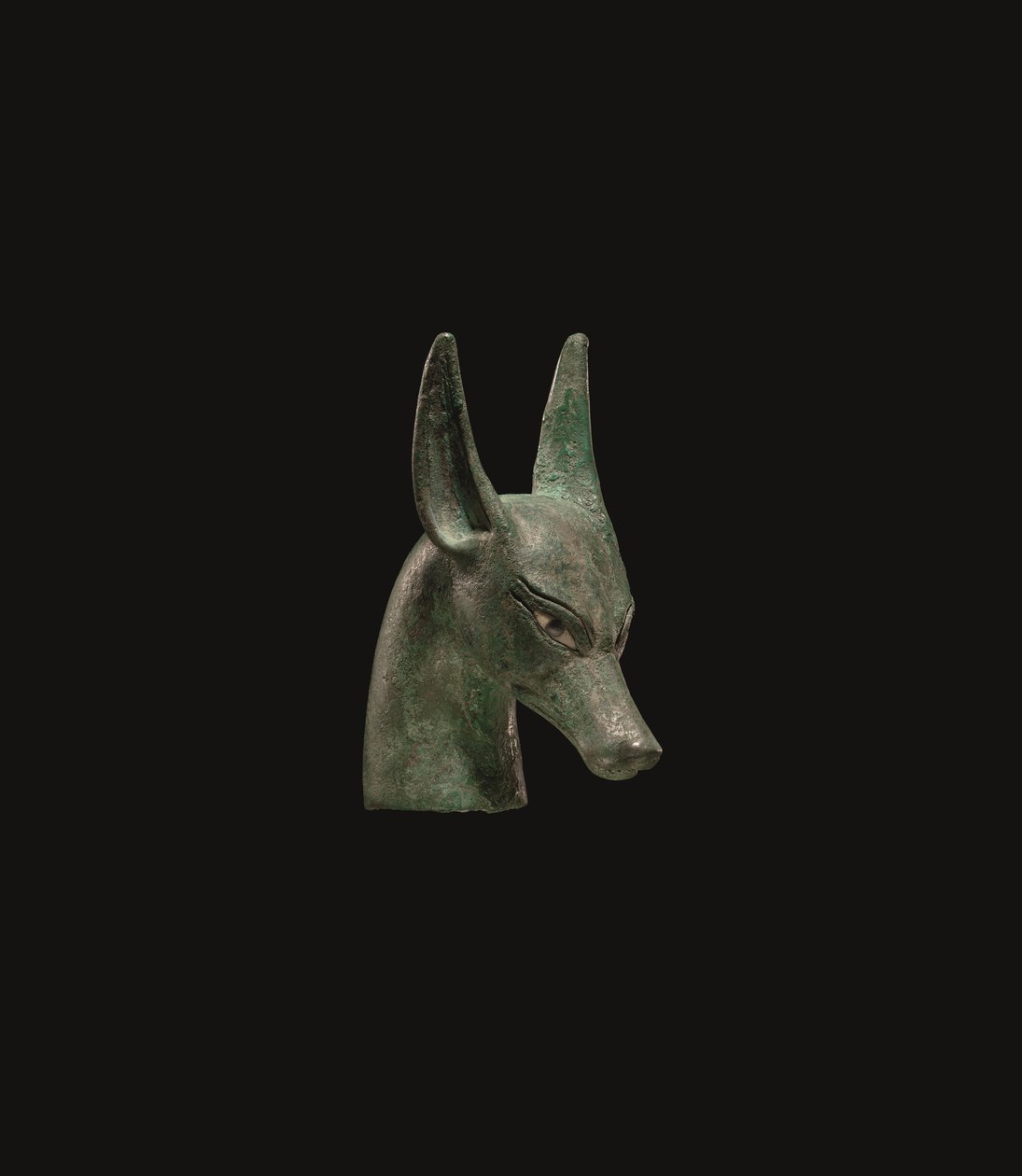 An Egyptian Bronze Scepter Finial by School Egyptian