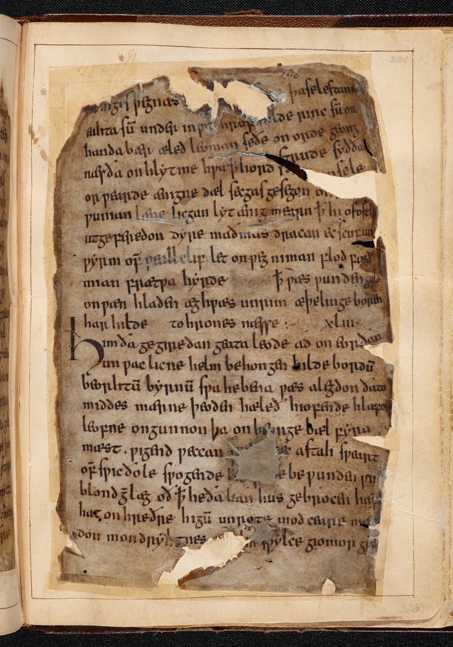 A page of Beowulf from folios sometimes called The 
