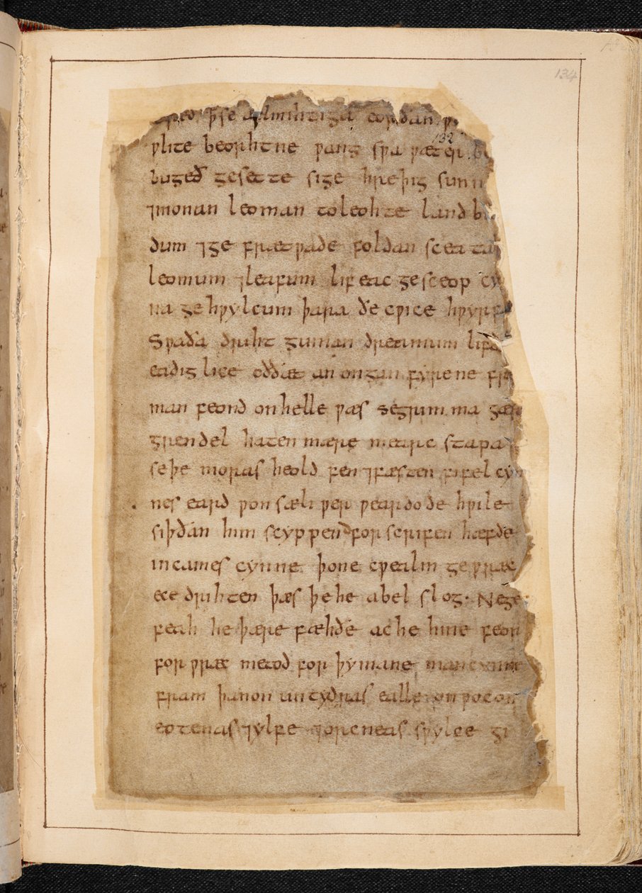 A Page of Beowulf from Folios Sometimes Called The 