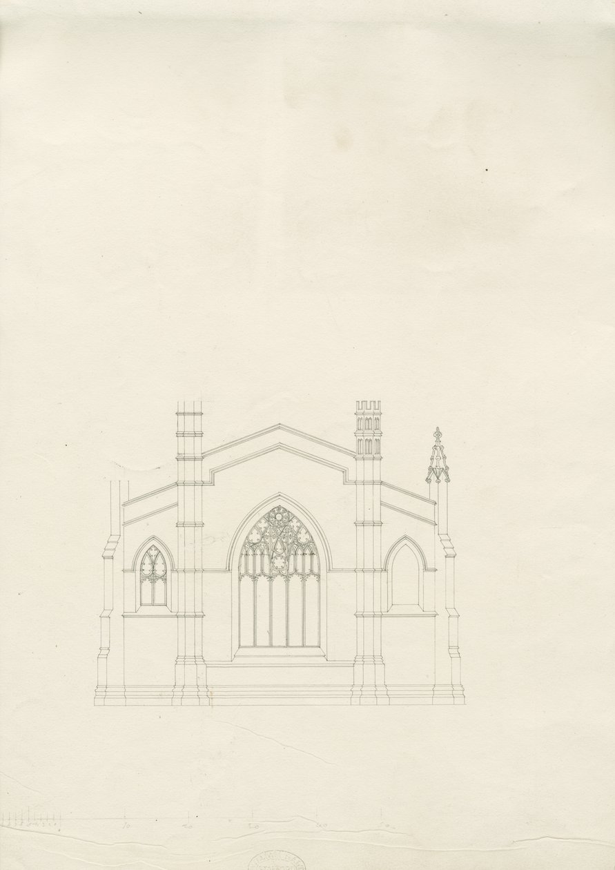 Burton-upon-Trent - Holy Trinity Church: Drawing by School English