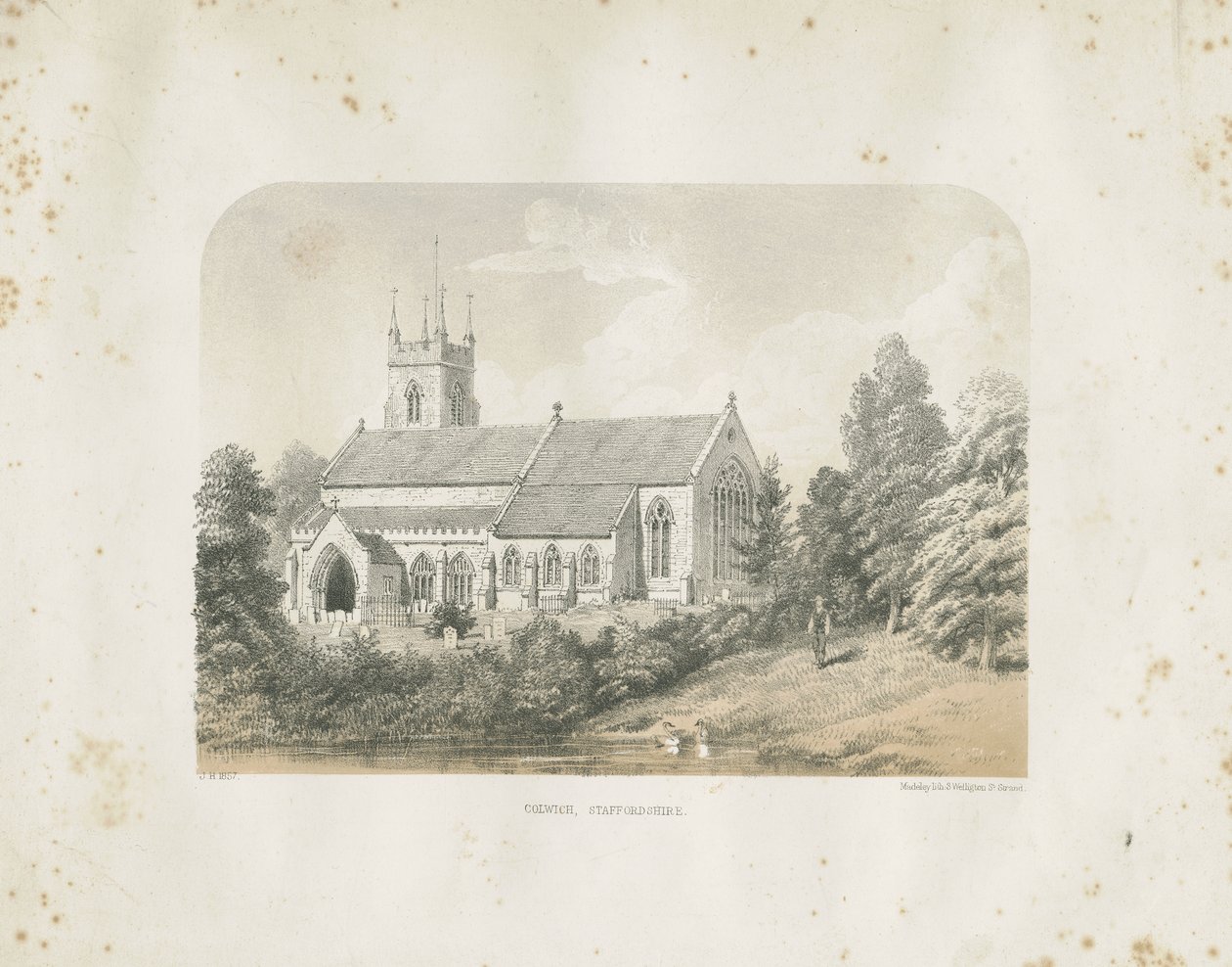 Colwich Church by School English: Buy fine art print
