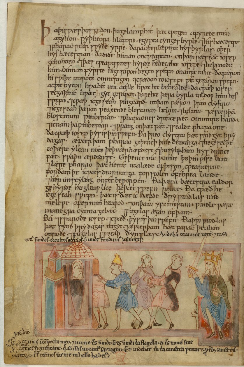 A Scene Showing Anglo-Saxon Justice (illustration) by School English