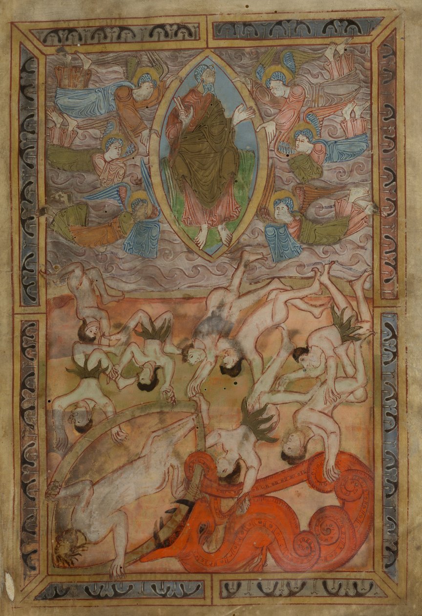 Genesis, Old English Hexateuch, Cotton MS Claudius B IV f.2r, c.1025-1200 by School English