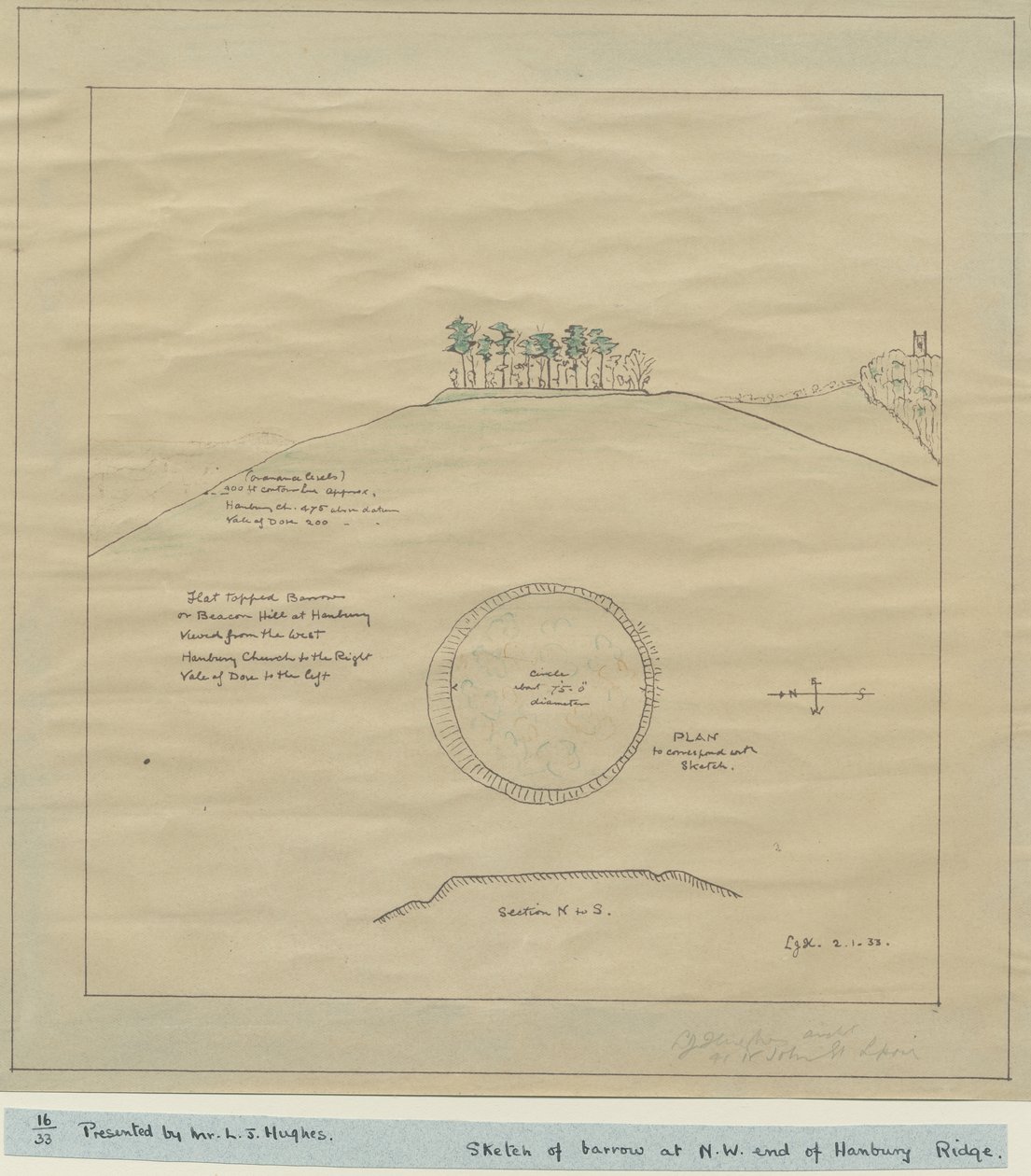 Hanbury Church - Barrow (2 Jan 1933) by School English
