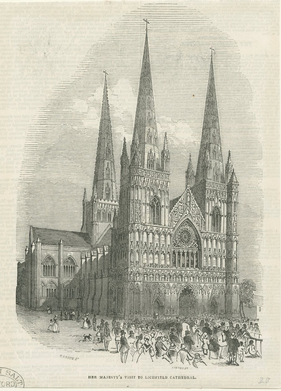 Lichfield Cathedral - West Front by School English