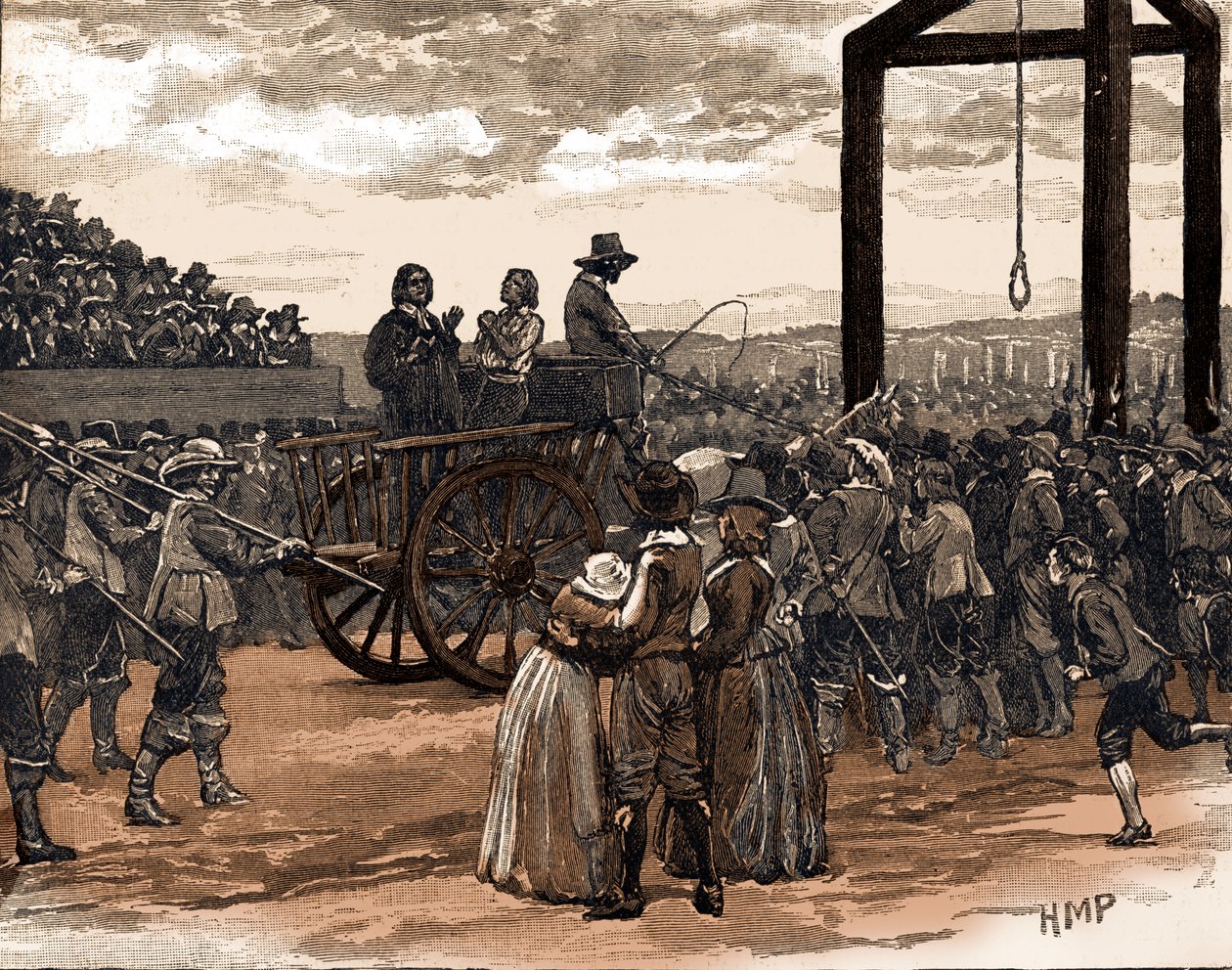 Tyburn During the Reign of King Charles I (print) by School English