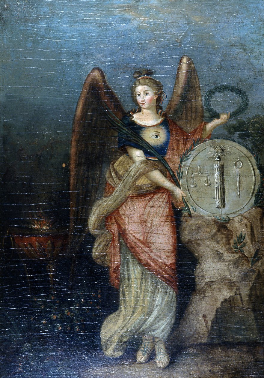 Allegory of the Revolution and the Republic (Masonic Symbols) by School French