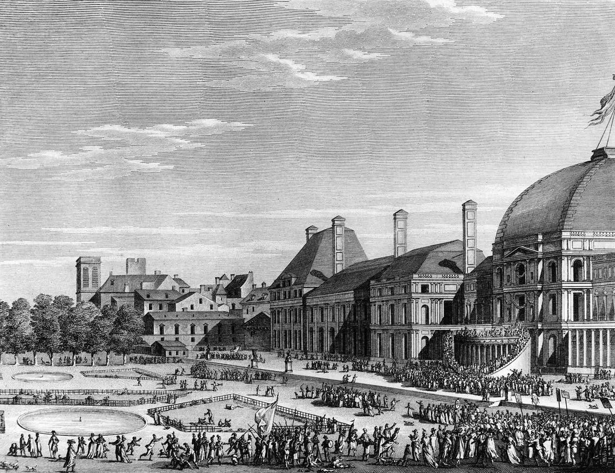 French Revolution: Republican festival of the supreme being on 8 June 1794 at the Champs de Mars led by Maximilien de Robespierre. Paris, Library of the Institute of History of Revolution by School French