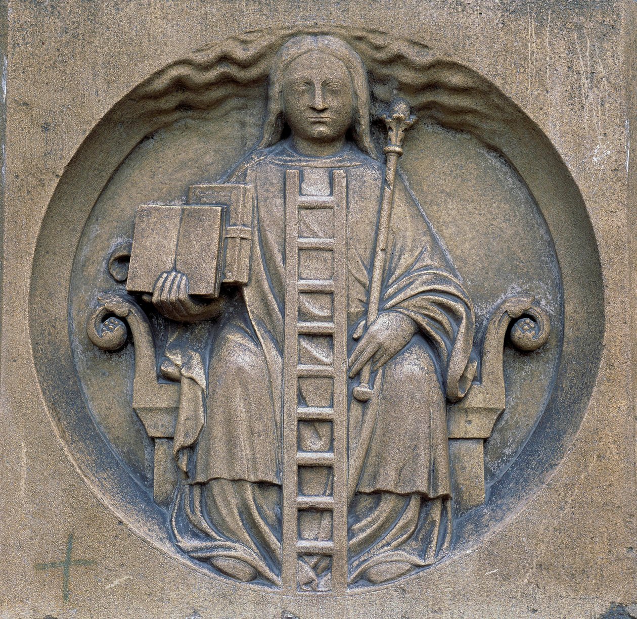 Gothic art: allegory of alchemy. Cathedrale Notre Dame in Paris by School French