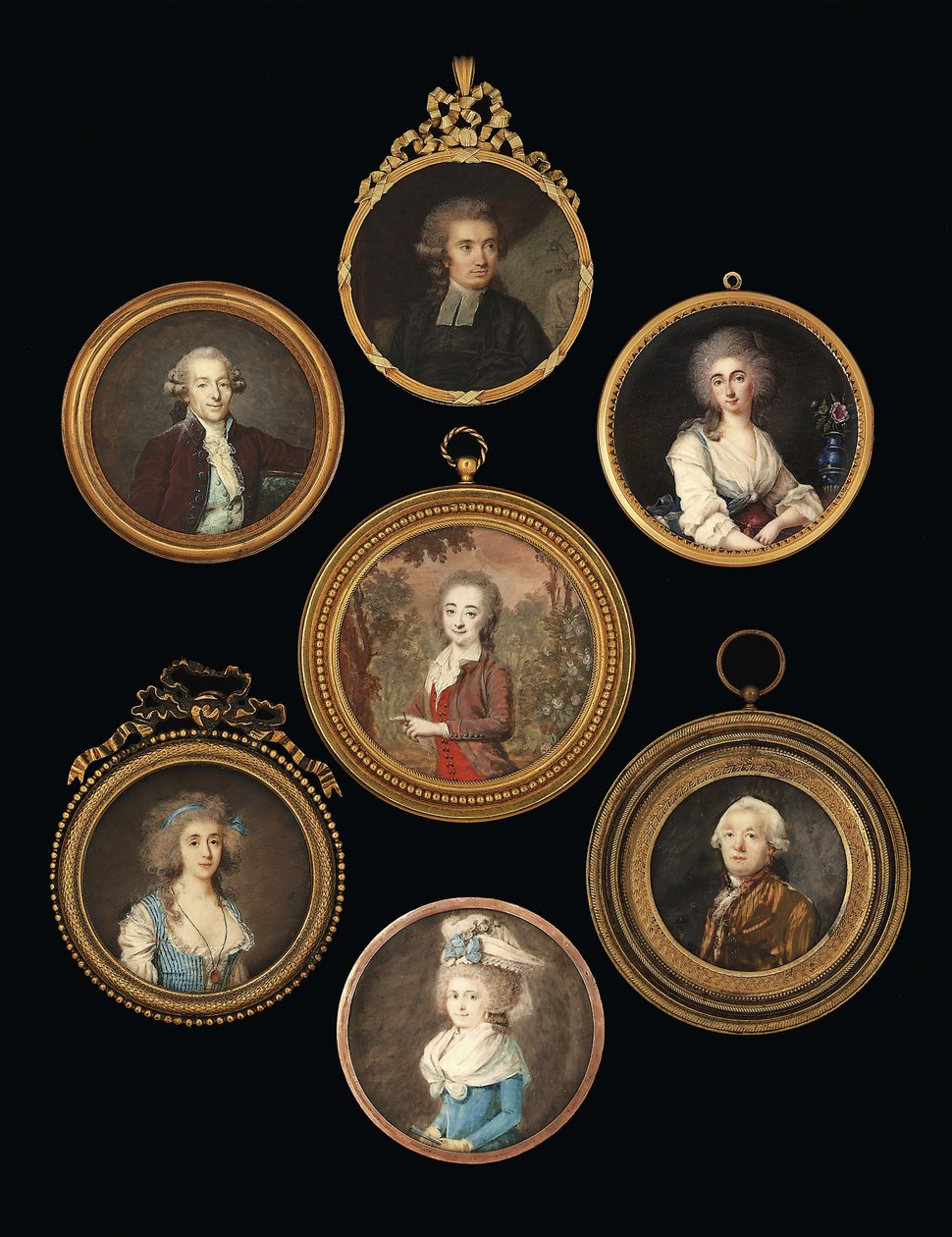 Group of miniatures by various artists by School French