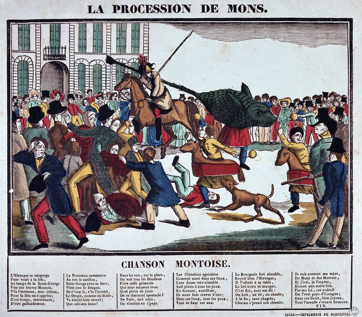 Procession of Mons by School French
