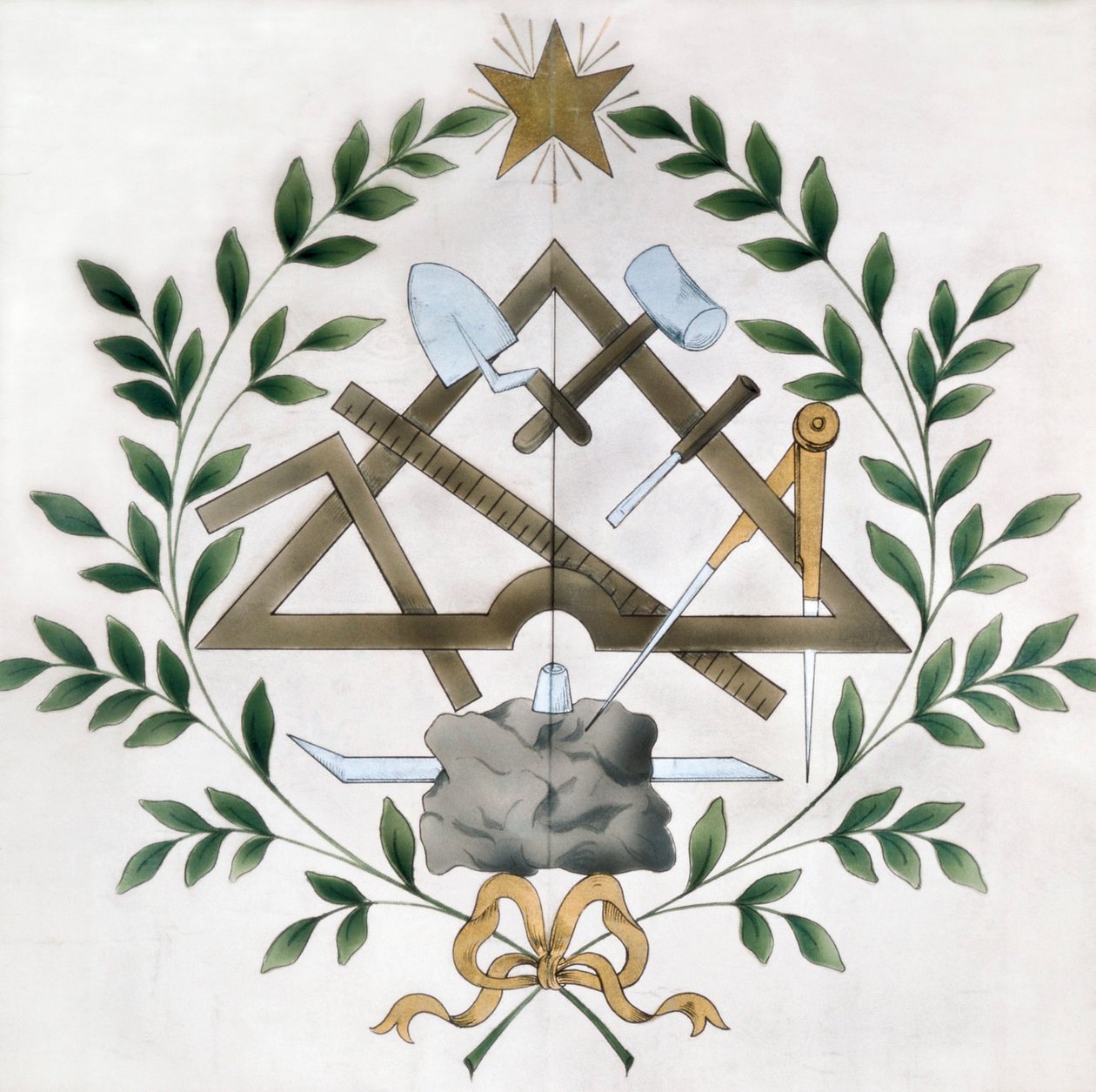 Representation of the Various Masonic Emblems by School French