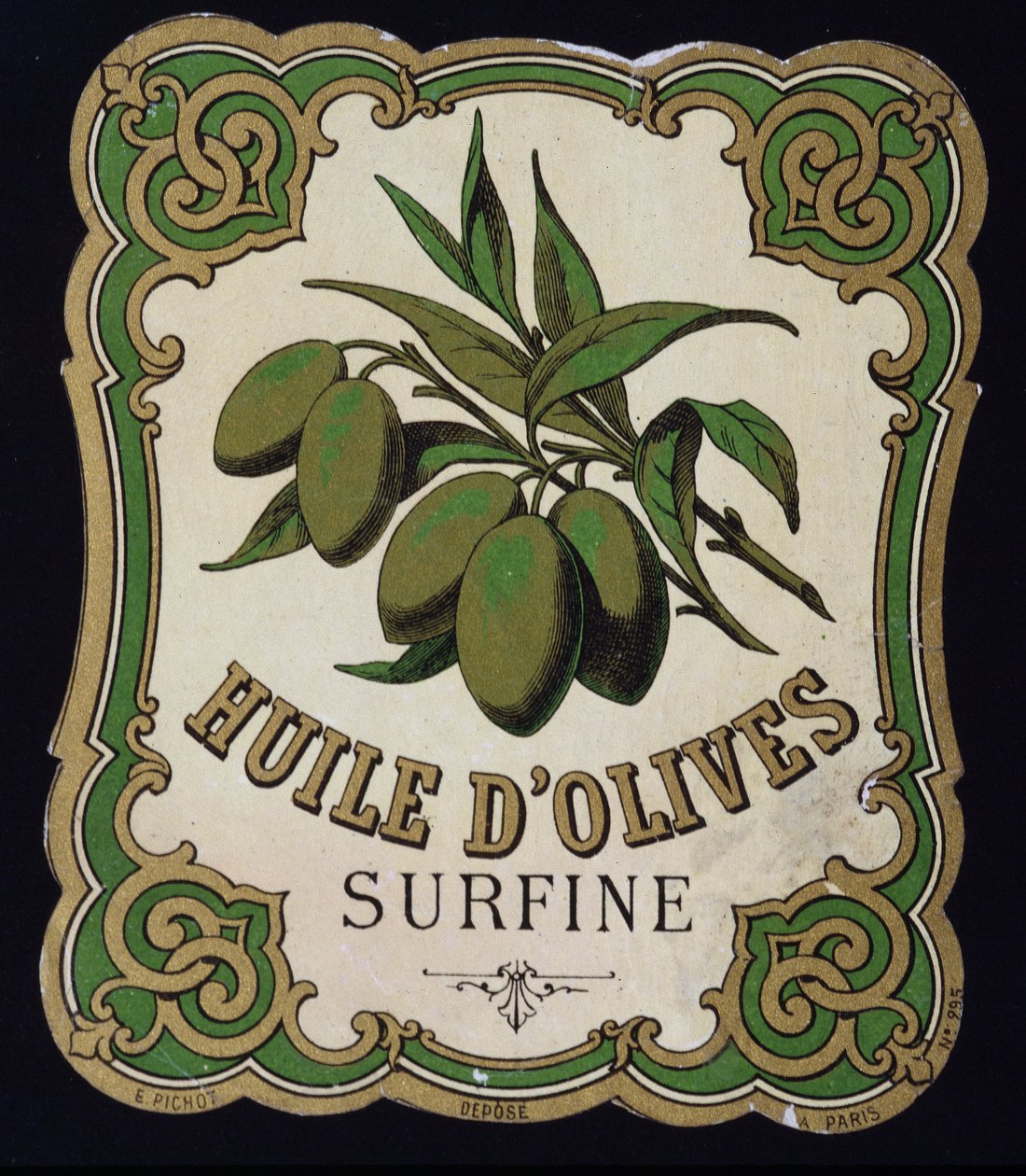Surfine Olive Oil Label by School French