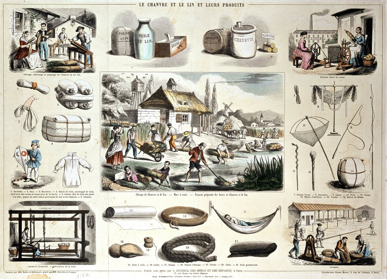 Hemp and flax and their products by School French