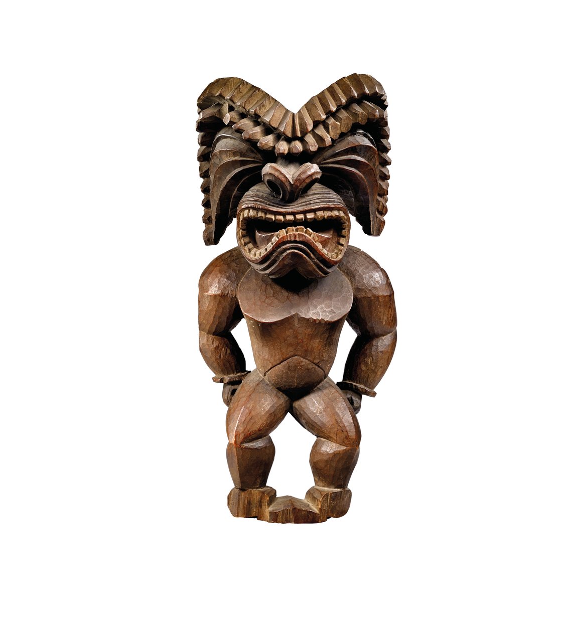 Hawaiian figure, kona style, representing the god of war, ku ka ’ili moku, c.1780-1820 by School Hawaiian