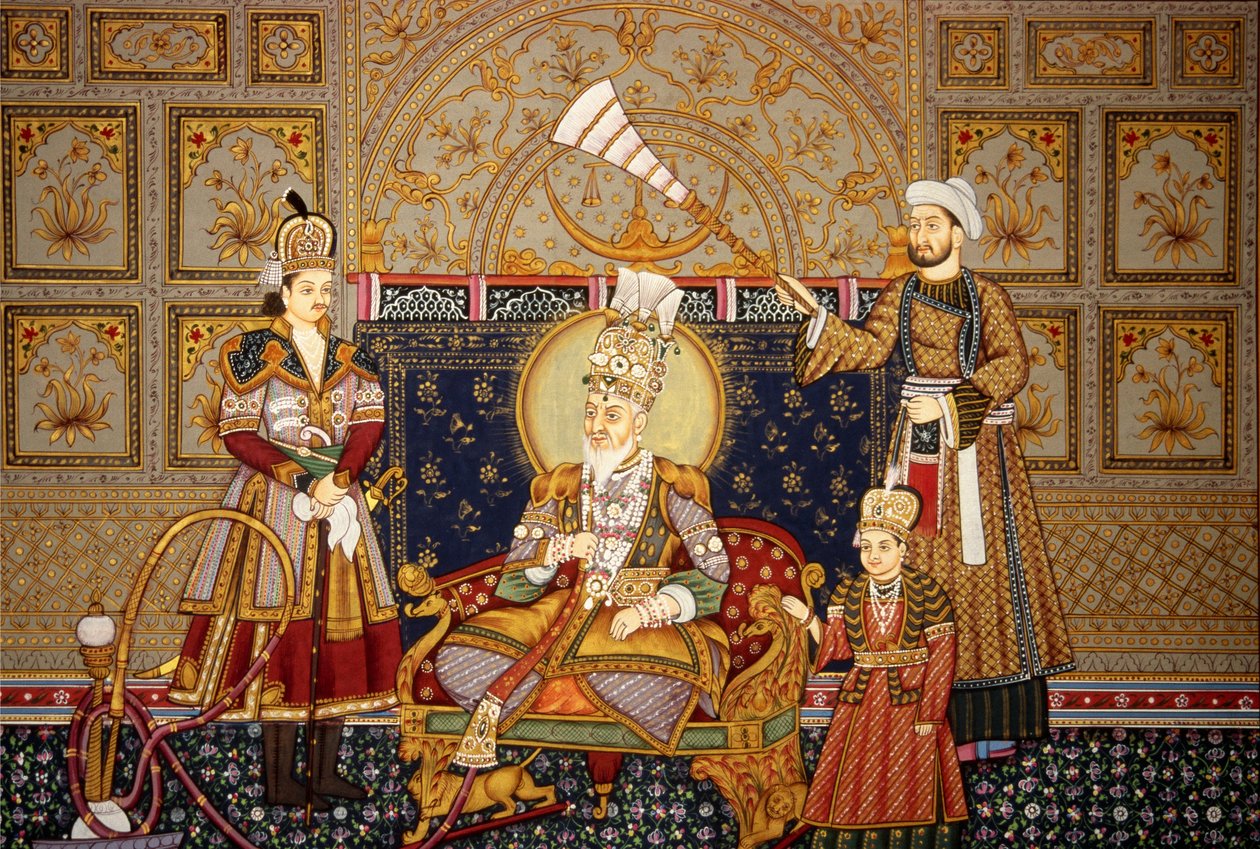 Miniature Painting of Mughal Emperor Shah Jahan by School Indian