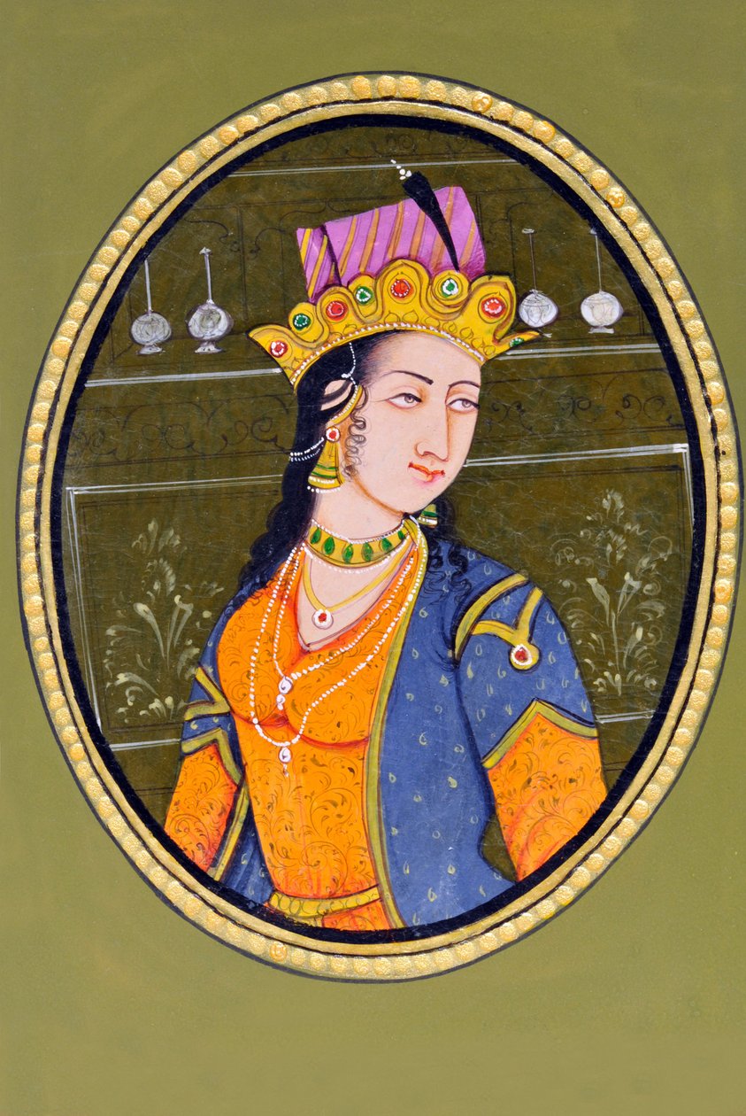 Miniature Painting of Queen Noorjahan by School Indian