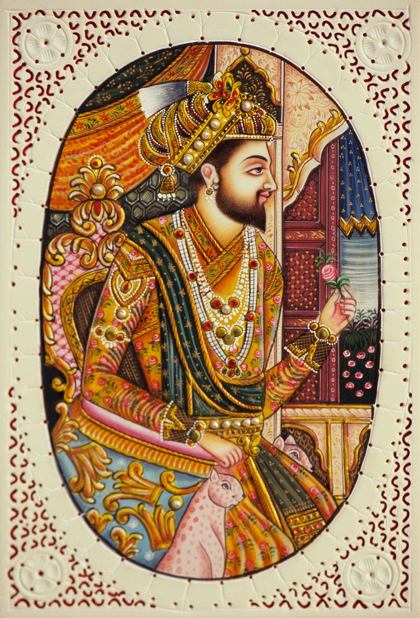 Mughal Emperor Shah Jahan By School Indian Fine Art Print