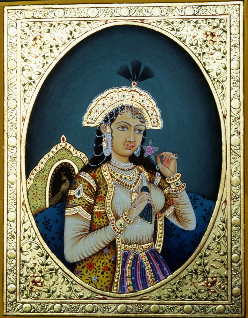 Mughal Princess Mumtaz Mahal Miniature Painting by School Indian