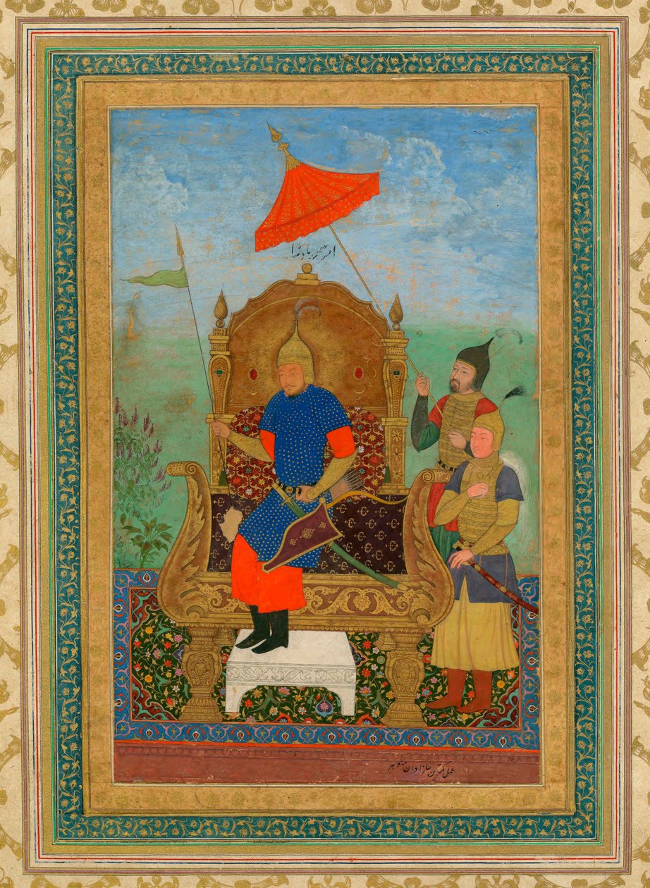 Portrait of Tamerlane by School Iranian: Fine art print
