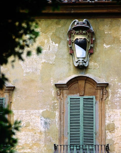 Detail of the Southern Facade of the Villa la Pietra by School Italian
