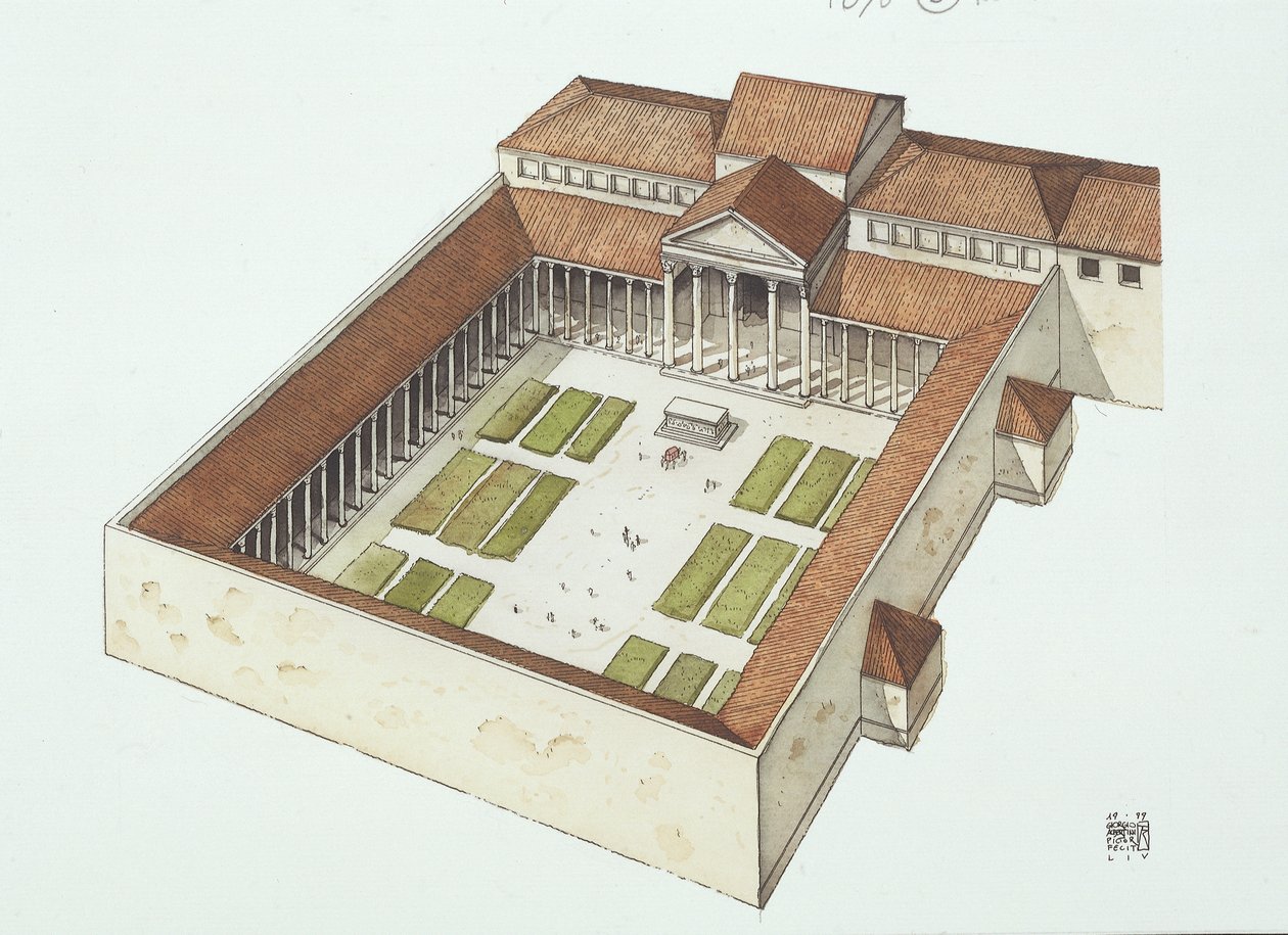 Reconstructed Forum built by Titus Flavius Vespasianus by School Italian