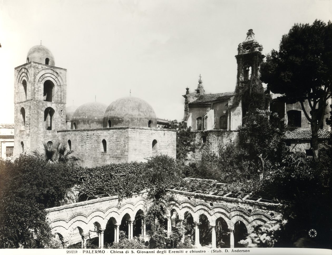 View of the east end of the church, constructed in 1132-48 by King Roger II (d.1154) of Sicily and the cloister constructed in the 13th century by School Italian