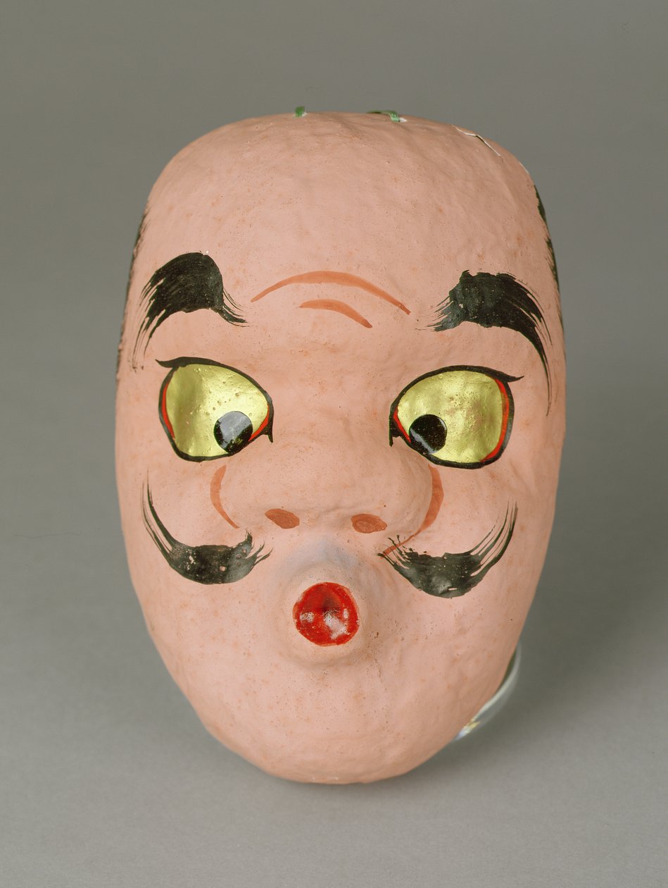 Mask of an old man trying to whistle, Japanese by Japanese School