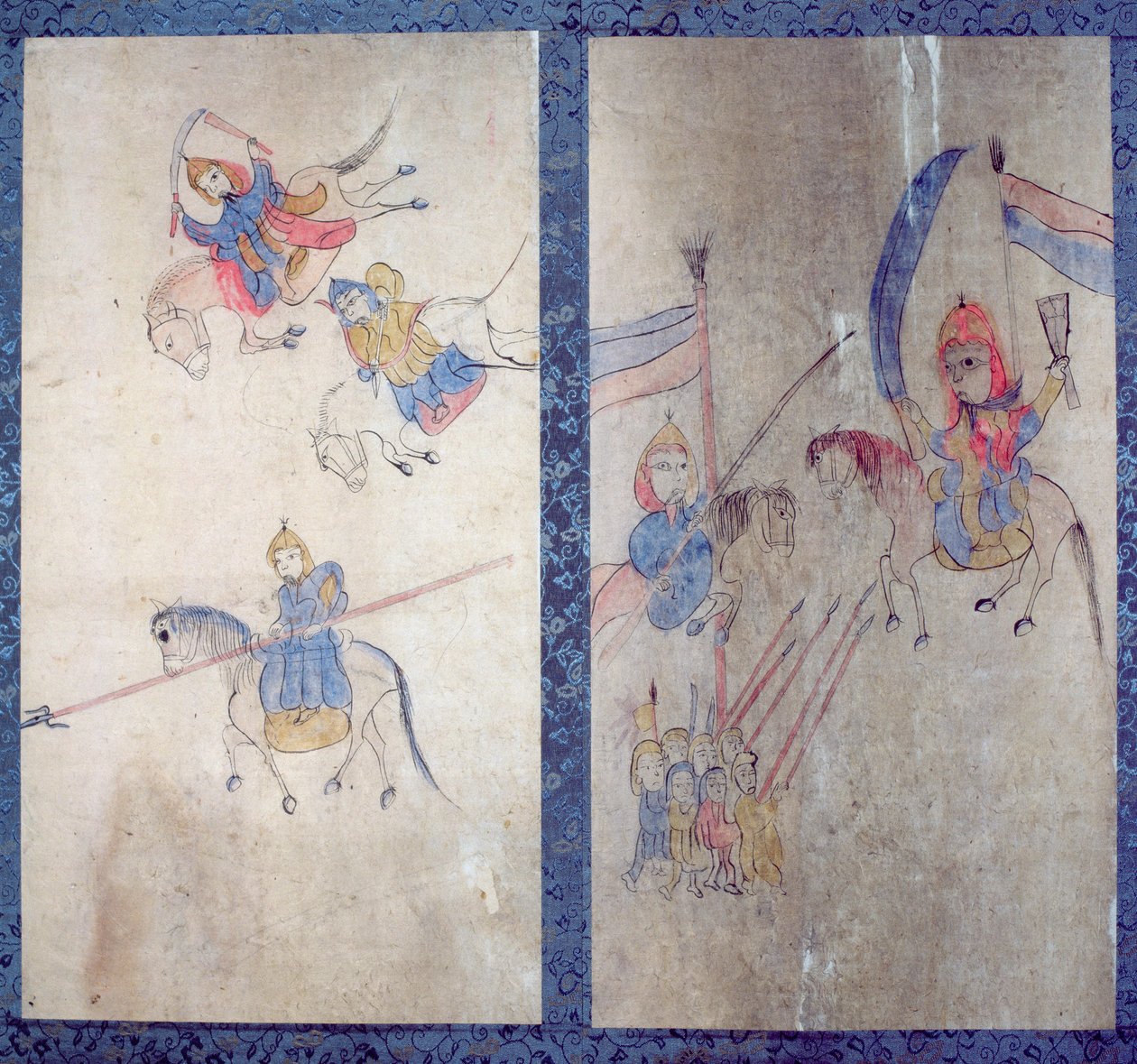 A Panel from an Eight Fold Screen Depicting a Story of the Three Kingdoms by School Korean