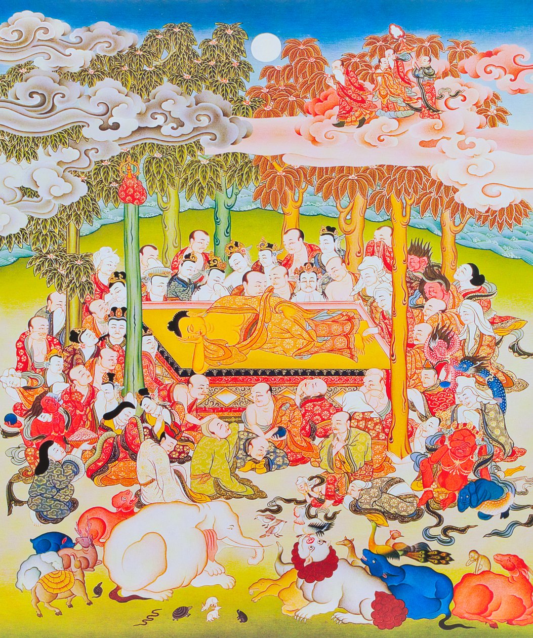 Image Depicting the Buddha of Nirvana by School Nepalese