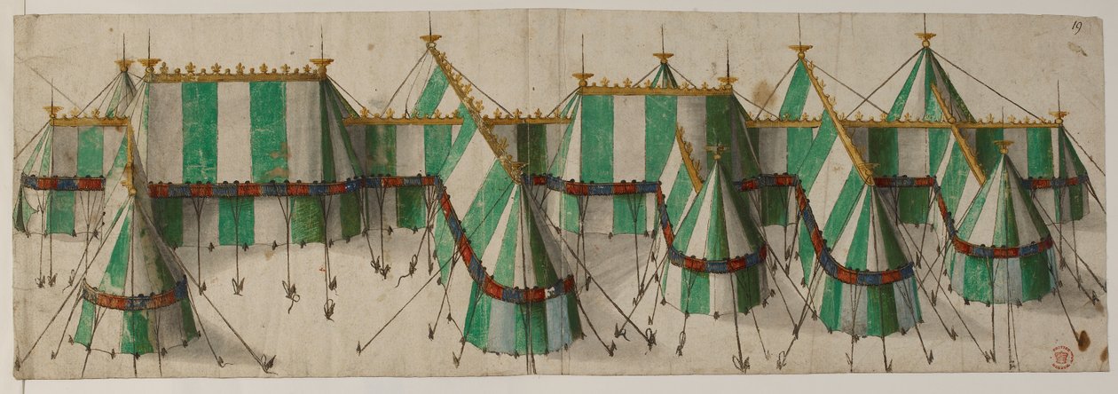 Design for a Royal Pavilion in the Tudor Colours of White and Green by School Netherlandish