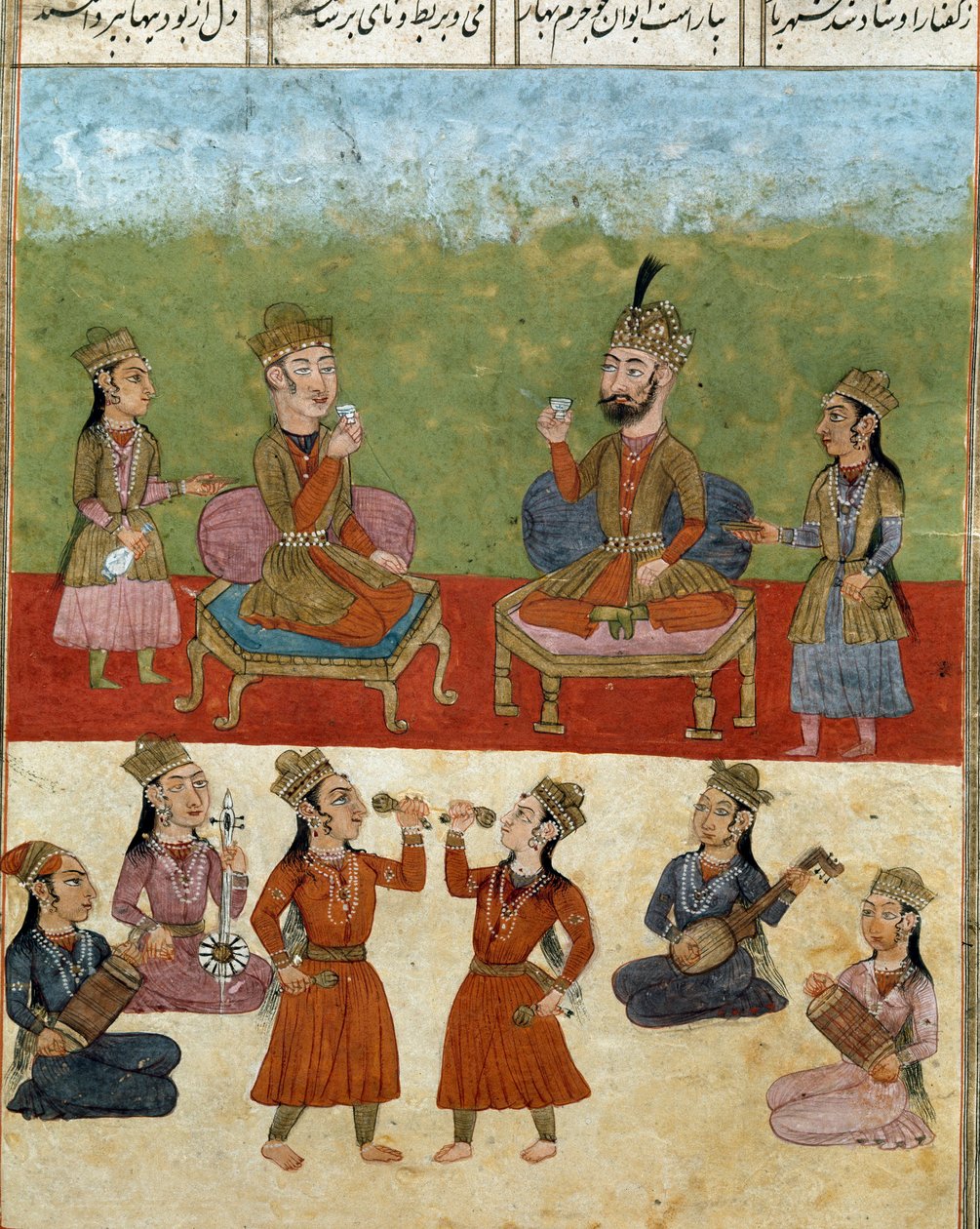 Concert and Entertainment in a Harem from the Shahnameh by School Persian