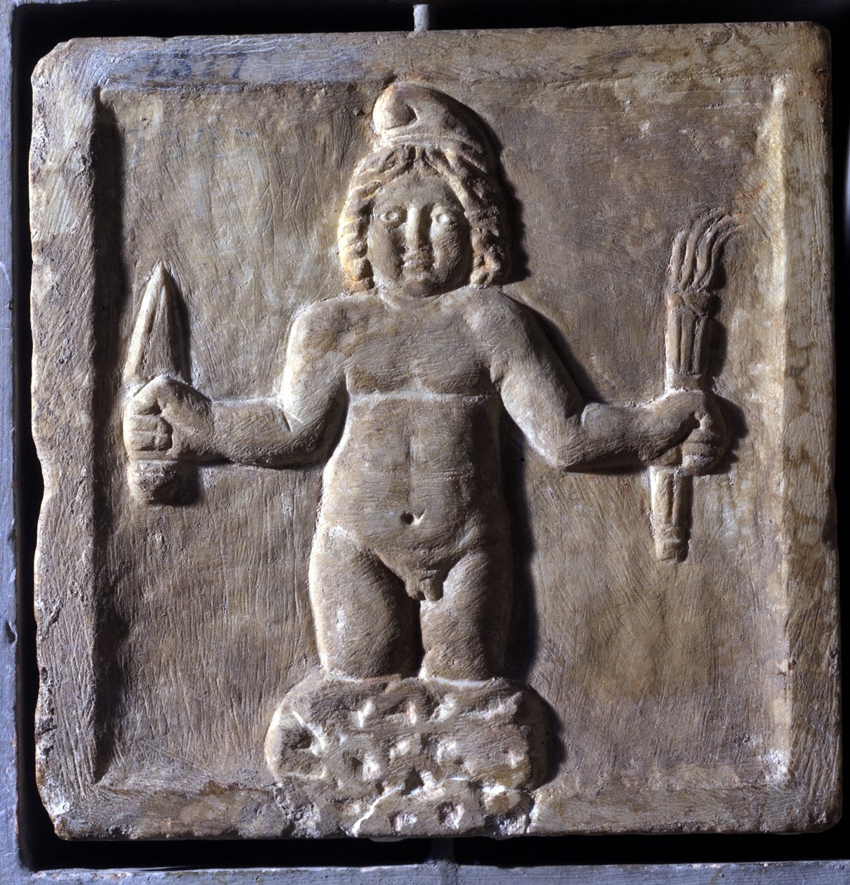 Representation of Mitra (or Mithra), an Iranian deity, born from a rock by School Persian