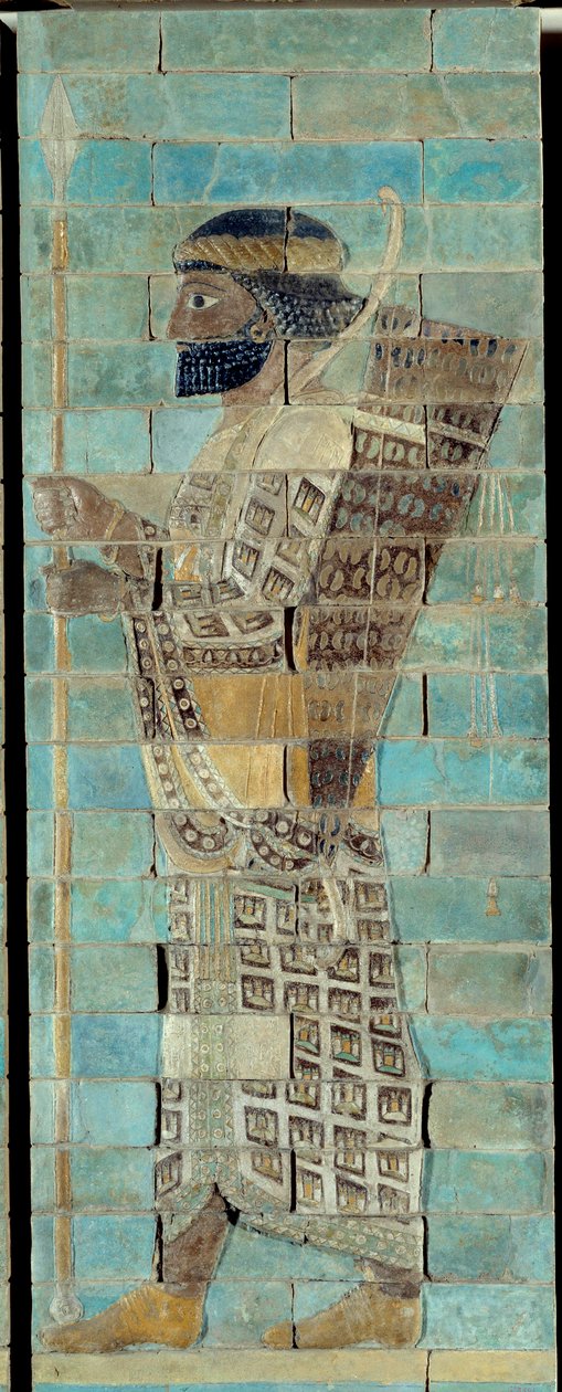 The Frieze of the Archers from the Palace of Darius I by School Persian