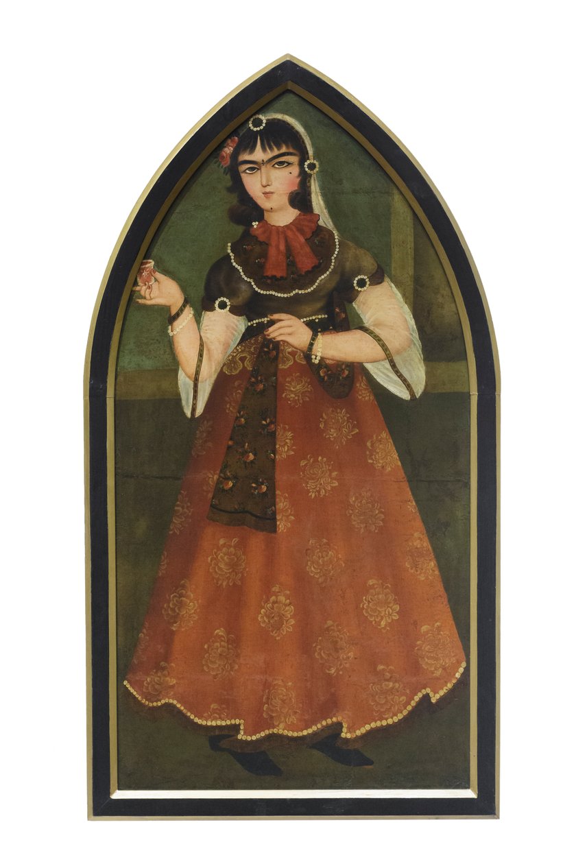 A Young Woman, by a Follower of Mohammad Hassan by School Qajar