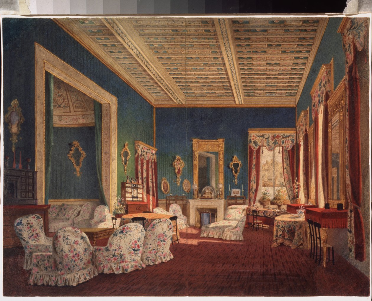 Interior of the Manor of Denezhnikovo by School Russian