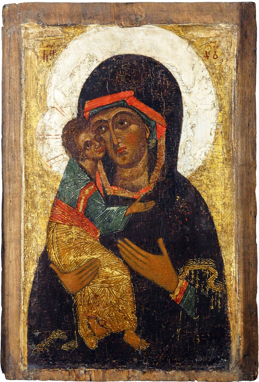 Russian Icon: The Virgin of Vladimir by School Russian