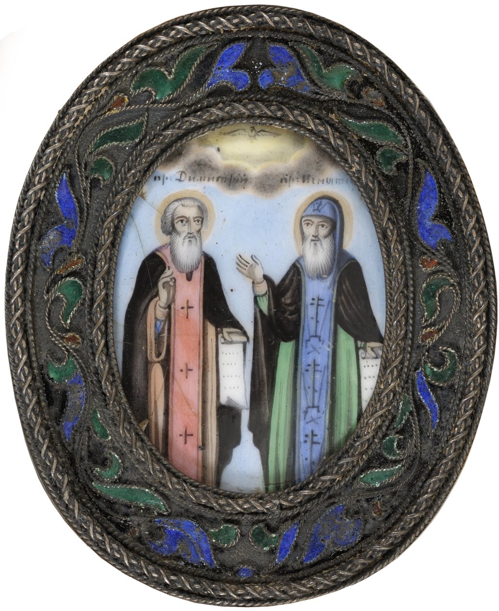 Saints Dimitry of Rostov and Saint Ignatius Brianchaninov by School Russian