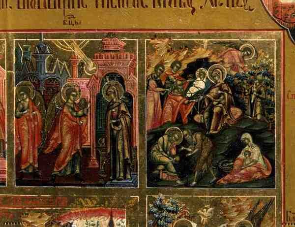 The Resurrection and Descent into Hell (detail) by School Russian