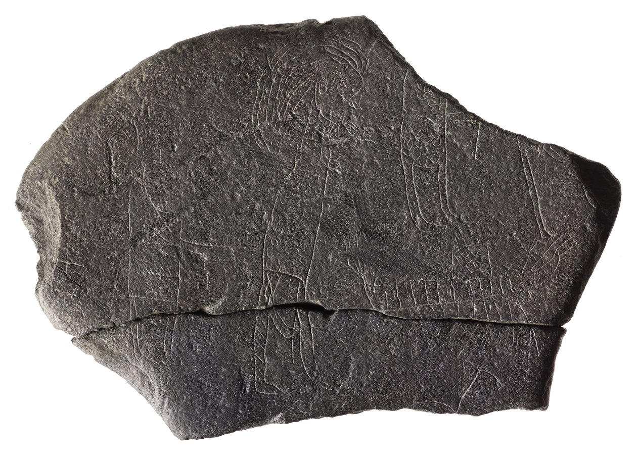 Hostage Stone, from the Early Medieval Island Monastery, Inchmarnock, Bute, Scotland, c.8th-9th Century AD by Scottish School