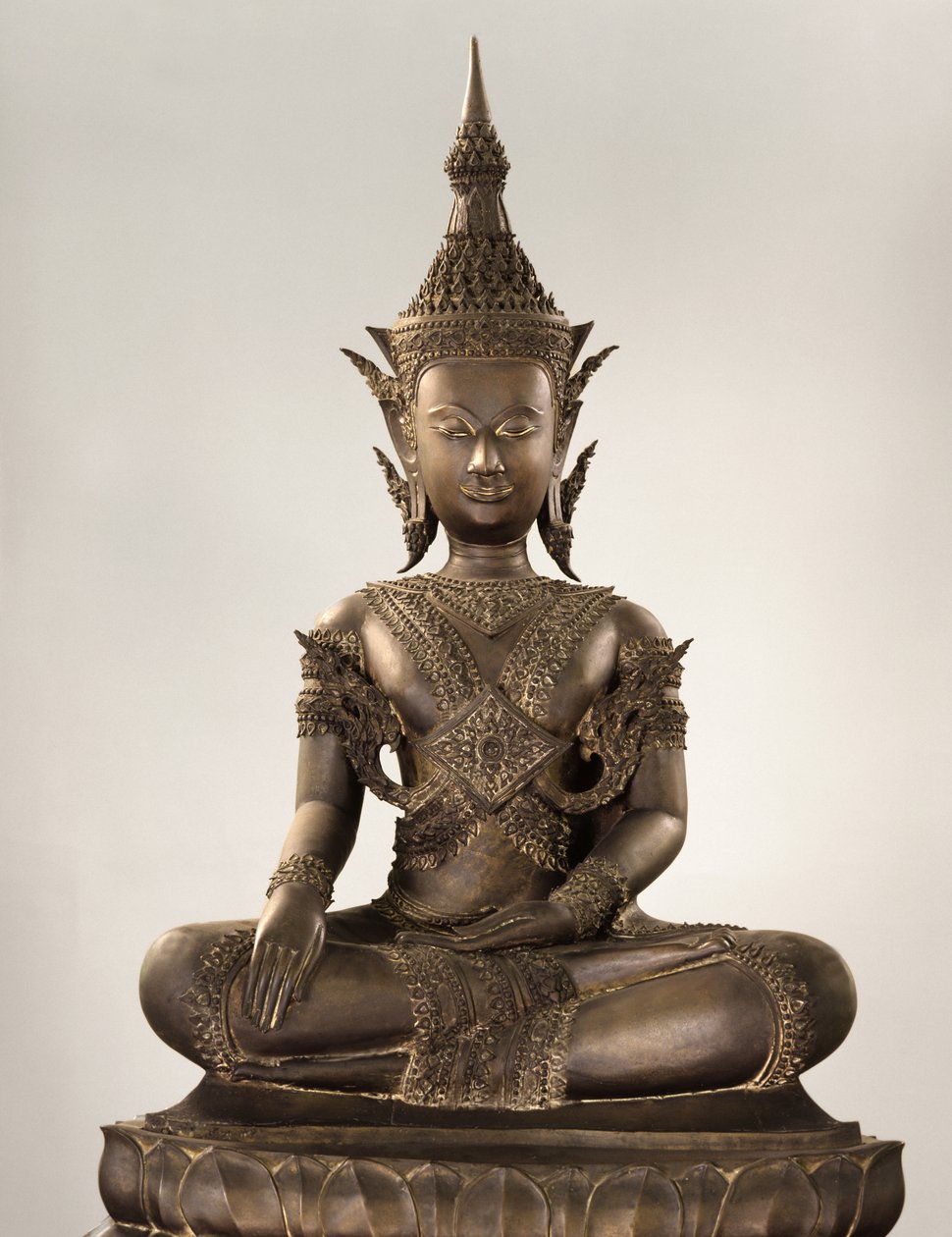 Life size Buddha in royal attire by School Siamese