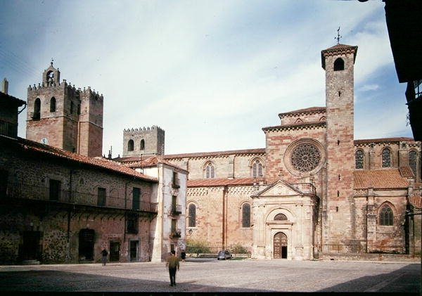 View of the Cathedral from the Plaza Mayor, Built 1150-14th Century by School Spanish