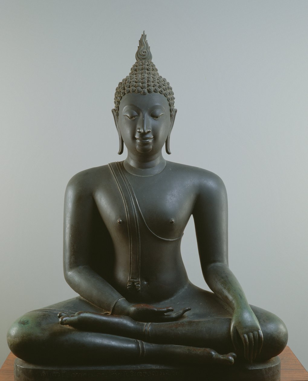 Buddha sitting in meditation, Sukhothai style by School Thai