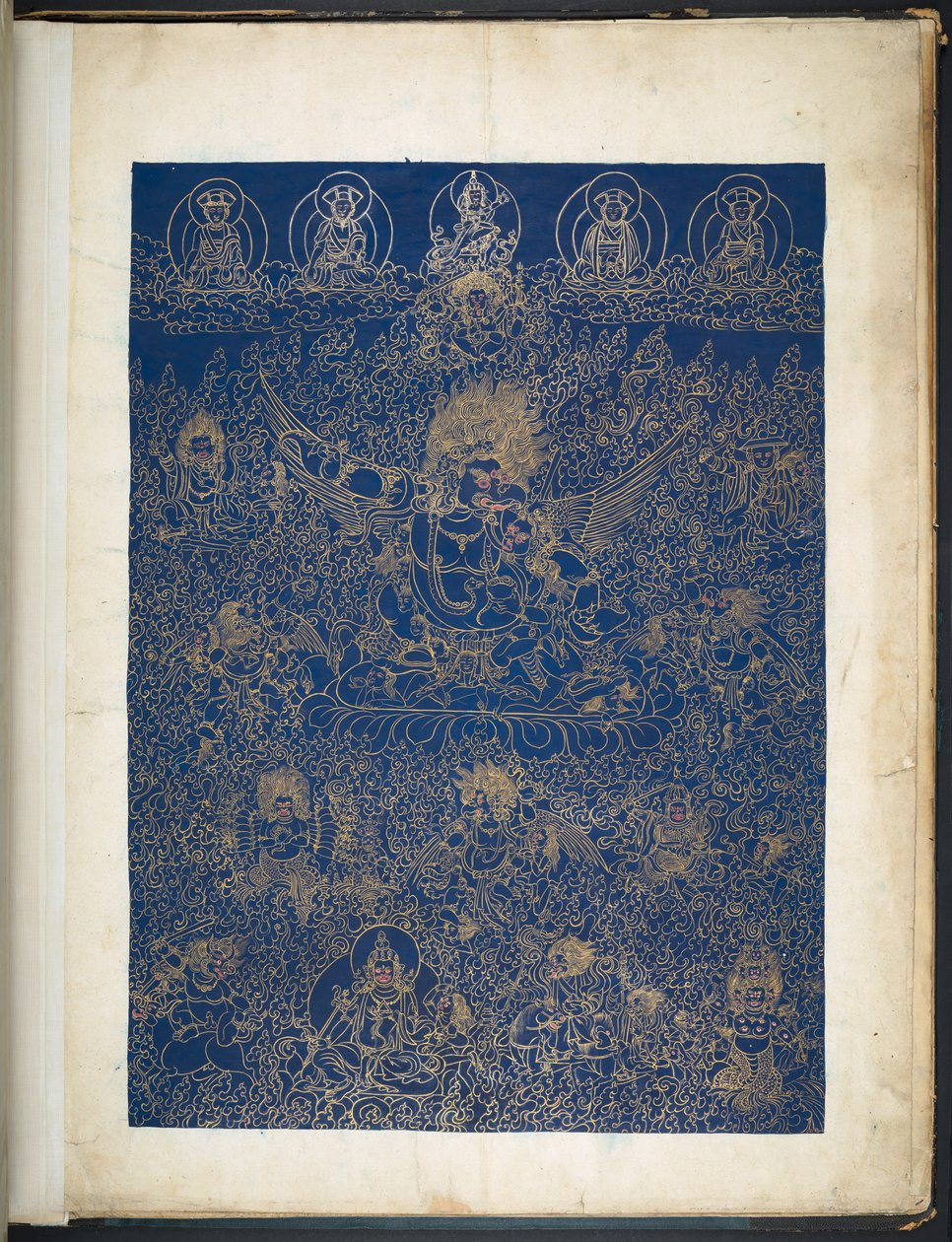 One of 12 drawings depicting Tibetan deities by a Tibetan artist, probably at Lhasa, c.1800 by School Tibetan
