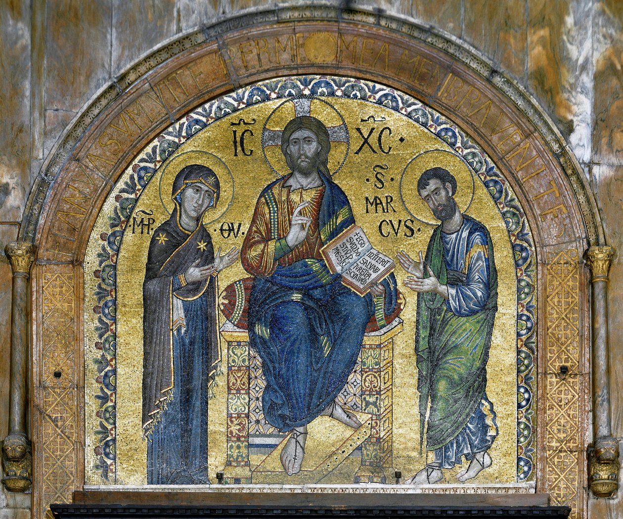 Christ in Majesty Between the Virgin and Saint Mark (Deesis) by School Veneto Byzantine
