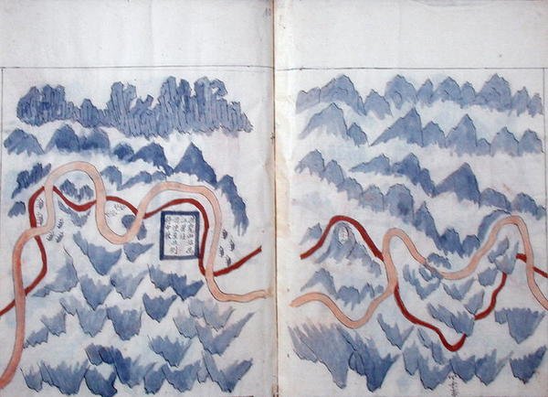 Maps made during the voyage of a Vietnamese embassy to China by School Vietnamese
